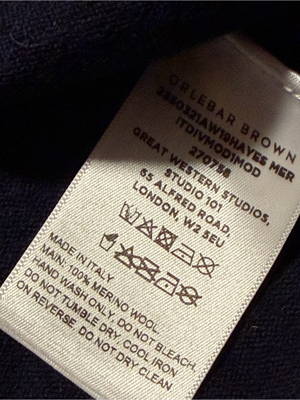 Orlebar Brown Lennard Half Zip Merino Wool Sweater Men’s Actual Medium Pullover - Picture 6 of 9